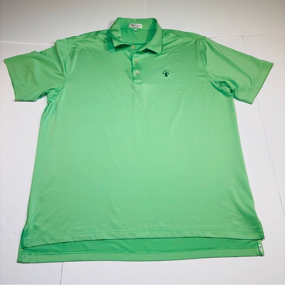 Peter Millar Summer Comfort Polo Golf Shirt Mens XL Green Short Sleeve Logo - Picture 1 of 9